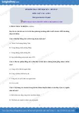 Đề kiểm tra 1 tiết Văn 9 - Đề số 15